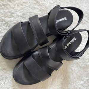Timberland Black Sandals with Wide Straps